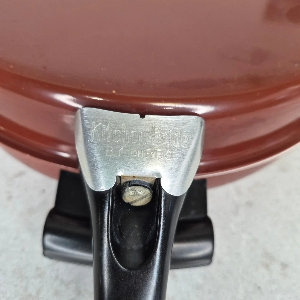 Vintage Kitchen Pride Mirro Folding Omelet Pan Brown Aluminum Double Sided USA